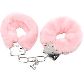 Pink Handcuffs Bracelets Fuzzy Cuff Ankle Bracelet for Women Adjustable Couple Handcuffs Bracelets Keys with Safety Release Bondage Sex Hand Cuffs Set for Adults Bedroom in Kuwait