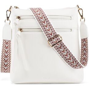 حقائب كروس للنساء من GEMIU حقيبة كتف من الجلد النباتي مع جيوب متعددة، وحزام قابل للتعديل in Kuwait