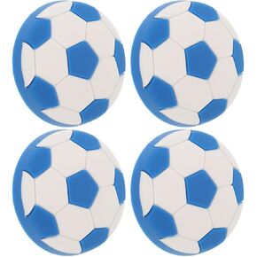 PRETYZOOM 4pcs Cartoon Silicone Drawer Knobs Soccer Blue and White Room Wardrobe Handles Soft Cabinet Pulls for Furniture in Saudi Arabia