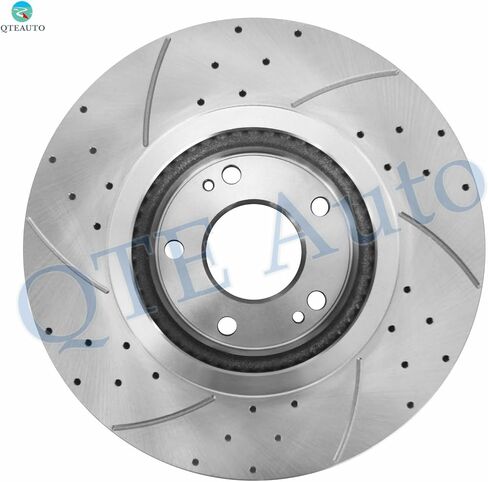PM Auto Set of 4 Front 300mm-Rear 302mm Drilled Slotted Brake Disc Rotors Replacement for 2010-2012 Hyundai Santa FE in Saudi Arabia