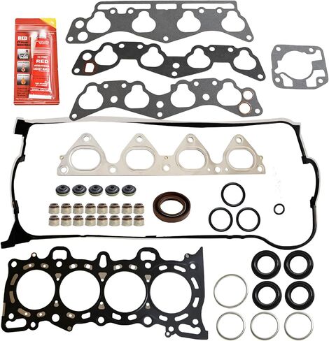 MITZONE Cylinder Head Gasket Set, Cylinder Head Gasket Bolt Set & Timing Belt Kit Fit for Honda Civic 1996-2000 1.6L L4 Honda D16Y5 D16Y7 D16Y8 Engine Replace HS54234 HB4029 TKH005 in Saudi Arabia