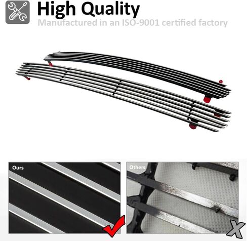 Chrome Front Grill Grille fits 1999-2002 Chevy Silverado 1500/2000-2006 Chevy Suburban Tahoe Aluminum Billet Grille Insert Polished（2pcs） in Saudi Arabia