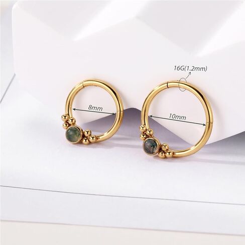 FUNLMO Septum Ring Daith Piercing Jewelry 316L Surgical Steel Nose Ring Hoop Helix Daith Tragus Conch Piercing Jewelry in Saudi Arabia