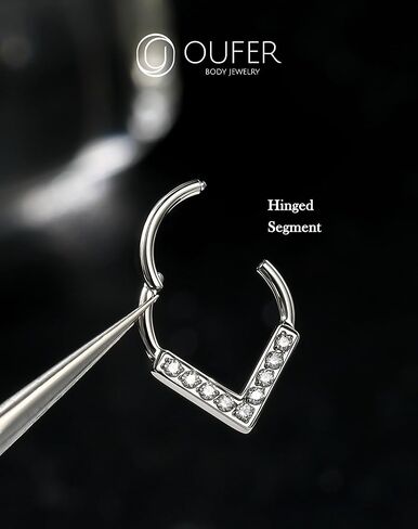 حلقات أنف على شكل حرف V من OUFER 16G، حلقات أنف دائرية من الفولاذ الجراحي 316L للنساء، حلقات حاجز مفصلية من تشيكوسلوفاكيا، أقراط حلزونية على شكل محارة الغضروف للنساء والرجال in Saudi Arabia