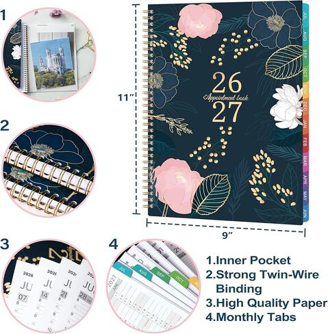 2024-2027 Monthly Planner/Calendar - July 2024 - June 2027, 3 Year Monthly Planner 2024-2027, 9'' x 11'', 36 Monthly Tabs, Pocket, Note Pages in Kuwait