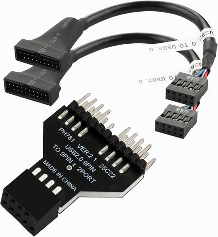 WLGQ USB 2.0 9PIN Male to 19PIN Female Adapter and USB 19PIN Male to 9pin Female Adapter in Saudi Arabia