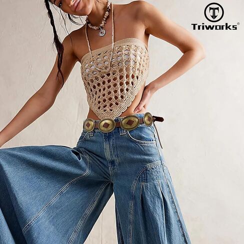 TRIWORKS Western Belts for Woman Oval Concho Belt Cowgirl Belt Boho Disc Belt Buckle for Dress Jeans Country Concert Outfit in Saudi Arabia