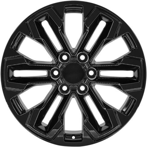 OE Wheels CV69 20 Inch Rims and Tires Fit Silverado 1500 Style 6x139.7 20x9 Gloss Black - Hollander 5905 - TS-37 AT 275/55-20 (Set of 4) in Saudi Arabia