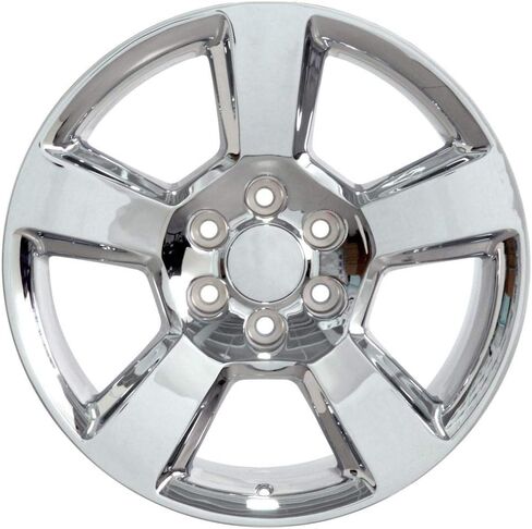 إطارات وإطارات OE Wheels CV76 مقاس 20 بوصة تناسب طراز تاهو 6x139.7 20x9 كروم - هولاندر 5652 - TS-37 AT 275/55-20 (مجموعة من 4) in Saudi Arabia