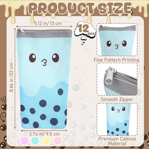 12 Pcs 100 Days of School Favors Cute Colorful Bubble Pencil Case Pop up Stand up Pencil Pouch Bulk with Zipper Standing Stationery Novelty Teacher Appreciation Gift for Student School Supplies in Kuwait