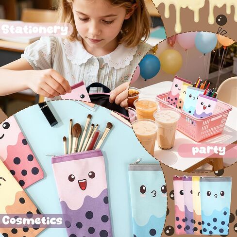 12 Pcs 100 Days of School Favors Cute Colorful Bubble Pencil Case Pop up Stand up Pencil Pouch Bulk with Zipper Standing Stationery Novelty Teacher Appreciation Gift for Student School Supplies in Kuwait