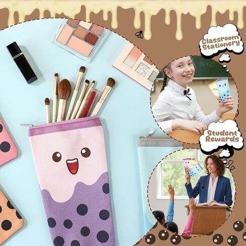 12 Pcs 100 Days of School Favors Cute Colorful Bubble Pencil Case Pop up Stand up Pencil Pouch Bulk with Zipper Standing Stationery Novelty Teacher Appreciation Gift for Student School Supplies in Kuwait