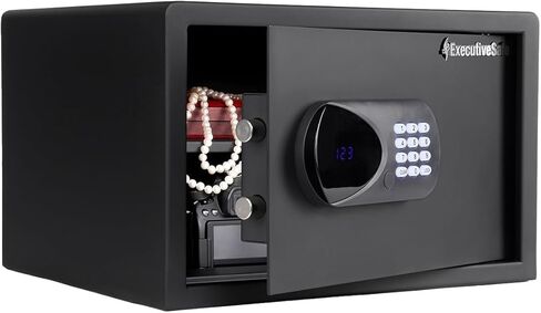 ACS-6 Large Digital Laptop Safe Box for Home, Office & Hotel – Fits 17" Laptop, Shelf, Electronic Keypad, Motorized Bolts, LED Display, USB Port & Emergency Key Lock – 1.25Cu.Ft Black in Saudi Arabia