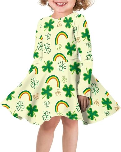 Long Sleeve Dresses for Little Girls Casual Twirly Dresses for Girls 3-16 Years Old in Saudi Arabia