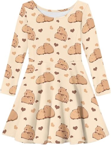 Long Sleeve Dresses for Little Girls Casual Twirly Dresses for Girls 3-16 Years Old in Saudi Arabia