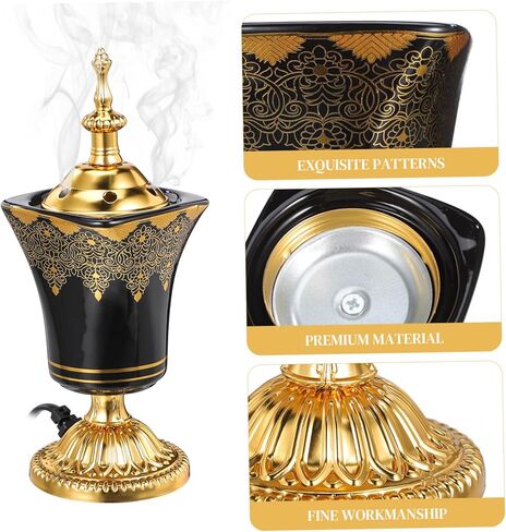 VOSAREA Electric Incense Burner Plug in Censer for Home Office Safe Aromatherapy with No Open Flame Elegant Design for Yoga Rooms Relaxation in Saudi Arabia
