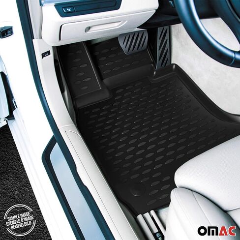OMAC Floor Mats for Hyundai Veloster 2012-2017 Car Mats All Weather 3D Custom Fit Rubber Mat Waterproof Odorless TPE Floor Liners Laser Measured Non-Slip (Black) in Saudi Arabia
