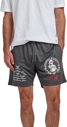 One Piece Monkey D Luffy’s Straw Hat Crew Men’s Gray Lounge Shorts in Saudi Arabia