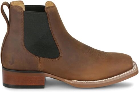 Justin Crazy Buck Men's 6" Frontier Western Boots – Premium Leather, Durable Design, Comfortable Fit, Ideal for Rodeo & Ranch in Saudi Arabia