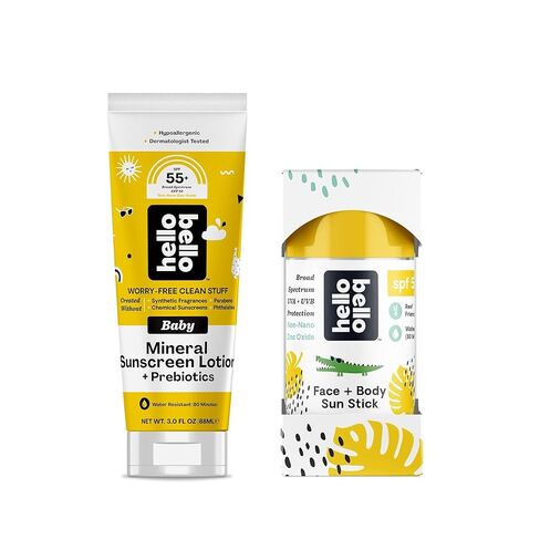 Hello Bello Kids SPF 50 Mineral Sunscreen - 5oz Spray - Water Resistant Broad Spectrum UVA + UVB Protection Sun Protection for Babies and Kids, Reef Friendly, 5 fl oz (Pack of 1) in Saudi Arabia