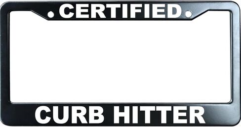 These Curbs aren't Going to Hit Themselves Matte Black License Plate Frame Cover Humor Funny, Heavy Duty Stainless Steel Auto Car Tag Frame with 2 Holes & Free Screws in Saudi Arabia