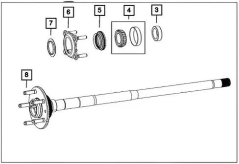 Rear Half Shaft Oil Seal 68393973AA Compatible With JL 2018 in Saudi Arabia