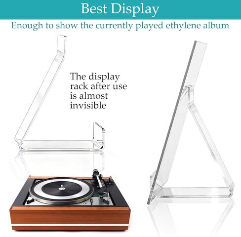 10 Pack Clear Acrylic Vinyl Record Stand Display, Tabletop Album Now Playing Holder, Record Display Stand for Album Collection Storage and Showcase, Gift for Music Lovers Player Accessory in Saudi Arabia