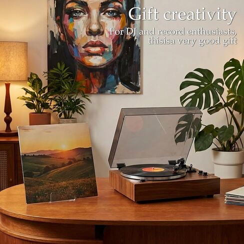 10 Pack Clear Acrylic Vinyl Record Stand Display, Tabletop Album Now Playing Holder, Record Display Stand for Album Collection Storage and Showcase, Gift for Music Lovers Player Accessory in Saudi Arabia