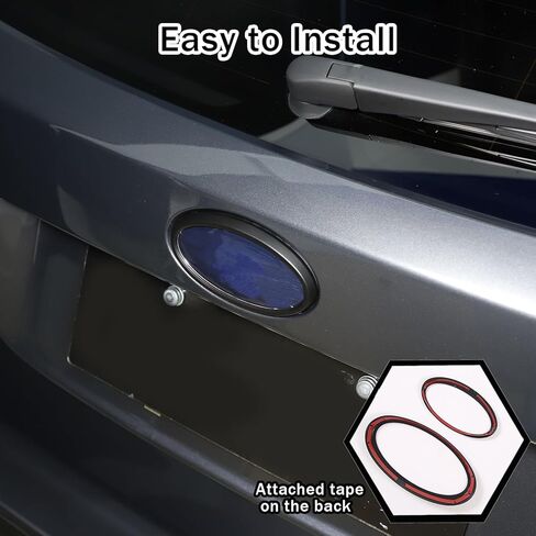 Front Rear Emblems Ring Trim for S-ubaru Outback 2021-2024 2025 Accessories, ABS Front Grille Logo Trim Back Badge Decoration Cover Trim 2Pcs (Matte Black) in Saudi Arabia