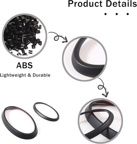 Front Rear Emblems Ring Trim for S-ubaru Outback 2021-2024 2025 Accessories, ABS Front Grille Logo Trim Back Badge Decoration Cover Trim 2Pcs (Matte Black) in Saudi Arabia