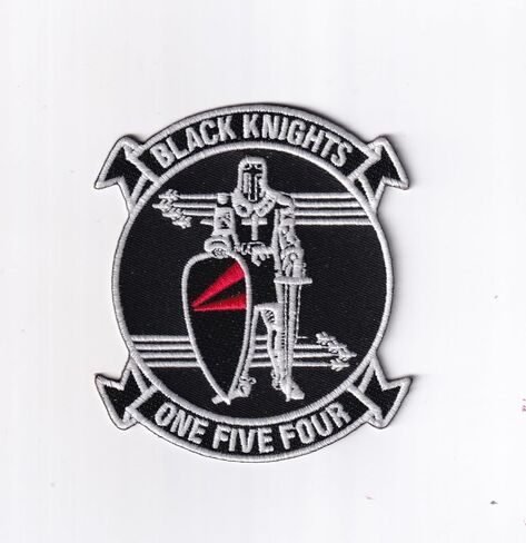VF-154 Black Knights Glow-in-The-Dark Squadron Patch – F-14 Tomcat Atsugi Heritage – شعار دائري مخيط مقاس 4 بوصات مع دعم بلاستيكي – رقعة مقاتلة تابعة للبحرية الأمريكية مضيئة ضوئيًا in Saudi Arabia