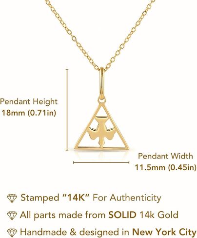 TILO JEWELRY 14K Solid Yellow Gold Holy Spirit Dove Pendant Charm in Saudi Arabia