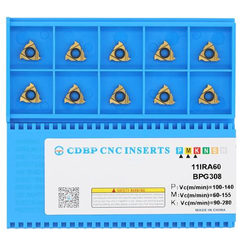 11IR A60/11ER A60 CNC Lathe Indexable Threading Carbide Insert Blade, 10 PCS in Kuwait