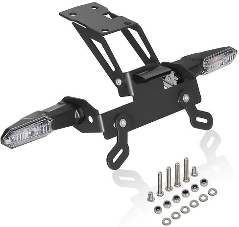 مزيل الحاجز متوافق مع NINJA650 EX650 Z650 ER650 2017-2024، Ninja650 Tail Tidy Kit المجهز بلوحة ترخيص مثبتة على ضوء خلفي LED مؤشر إشارة الانعطاف (شفاف) in Kuwait
