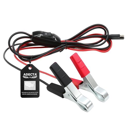 حزام أسلاك 8FT 16AWG SAE مع مفتاح تشغيل/إيقاف 12 فولت ومشابك تمساح لأجزاء أسلاك الرش والجرارات وATV وUTV وموصلات البطارية وكابل تمديد أجزاء بخاخ الازدهار للمروج والحدائق in Saudi Arabia