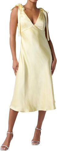 فستان طويل بشريط ربطة عنق من Lulus Henrietta in Kuwait