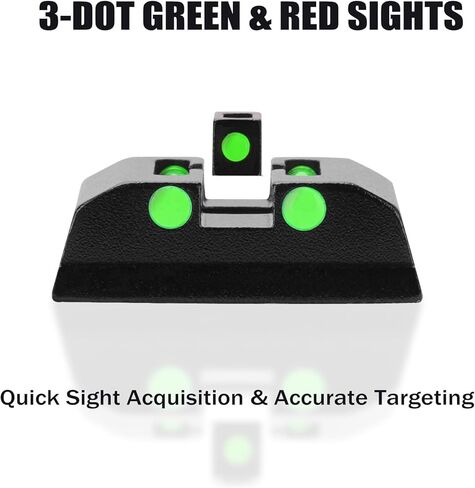 Fiber Optic Green Red Sights for Taurus G2C G2S G3 w/o PT111 G2 PT140 G2 709 740 TX22 No Tritium Sights Set with Assembly Tools in Kuwait