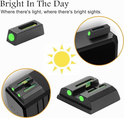 Fiber Optic Green Red Sights for Taurus G2C G2S G3 w/o PT111 G2 PT140 G2 709 740 TX22 No Tritium Sights Set with Assembly Tools in Kuwait