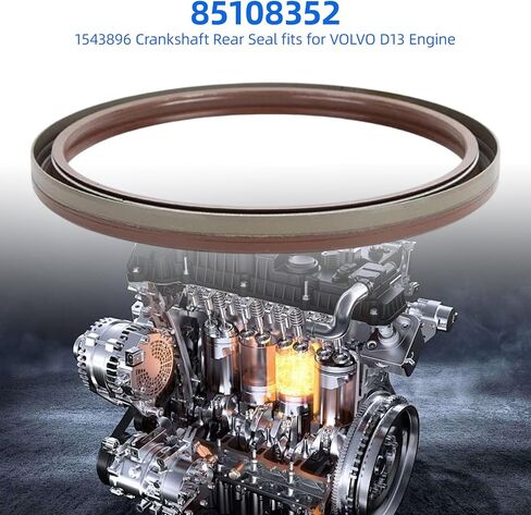 1543896 20441481 85108352 الختم الخلفي للعمود المرفقي/ختم عمود الإدخال لمحرك فولفو D13 Mack MP8، الختم الرئيسي الخلفي للخدمة الشاقة ومجموعة استبدال ختم عمود إدخال ناقل الحركة in Kuwait