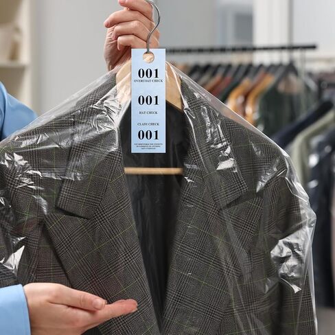 2000 قطعة من المعطف والقبعة، تذاكر التحقق من التذاكر، معطف ورقي ملون، أرقام معطف الغرفة، علامات التحقق من تذكرة المطالبة، أزرق وردي أصفر وأبيض in Kuwait