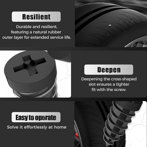 Tire Repair Rubber Nails Kit with 2 Sizes, 2026 New Vacuum Tire Repair Rubber Nail, Tire Rubber Nails Tool, Fast Self-Service Tire Repair Tools for Car, Motorcycle, Truck, Bike (40Pcs) in Saudi Arabia