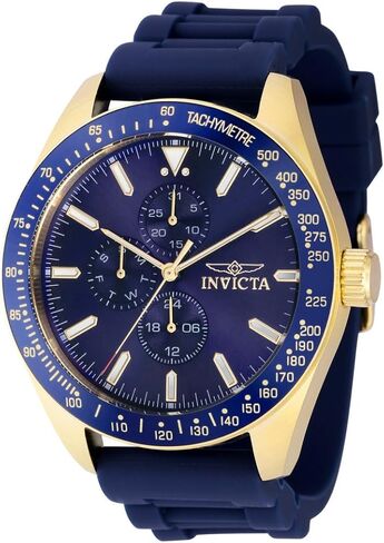 Invicta Men's Aviator 45mm Silicone Quartz Watch, Blue (Model: 38403) in Saudi Arabia