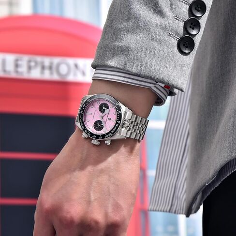 LACZ DENTON Pagani Design Panda Dial Men's Chronograph Watches Japan VK64 Movement Stianless Steel 100M Waterproof Men Fashion Casual Watch in Saudi Arabia
