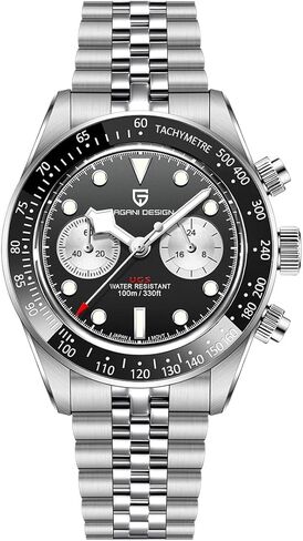LACZ DENTON Pagani Design Panda Dial Men's Chronograph Watches Japan VK64 Movement Stianless Steel 100M Waterproof Men Fashion Casual Watch in Saudi Arabia