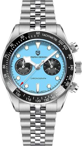 LACZ DENTON Pagani Design Panda Dial Men's Chronograph Watches Japan VK64 Movement Stianless Steel 100M Waterproof Men Fashion Casual Watch in Saudi Arabia
