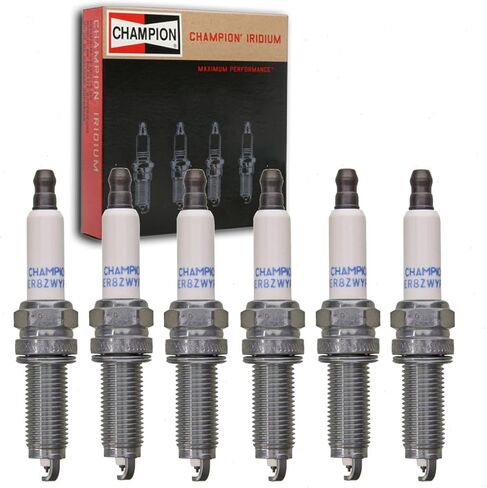6 pc Champion Iridium Spark Plugs compatible with Chrysler Pacifica 3.6L V6 2017-2020 in Kuwait