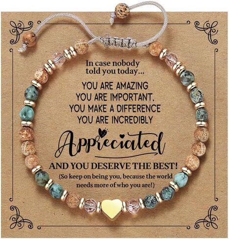 Inspirational Healing Bracelets for Women Birthday Natural Stone Bracelets Get Well Gifts Best Friend Thinking of You Jewelry Gifts for Women/Men in Kuwait