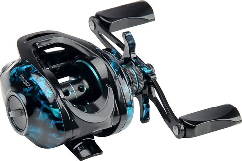 HAUT TON Baitcasting Fishing Reels,Snow Demon Beginner's Edition,Baitcaster Reel,17.64 Lbs Max Drag,7.2:1 Gear Ratio 4+1BB,Carbon Fiber Frame in Saudi Arabia