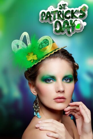 St Patricks Day Leprechaun Hat Headbands 2Pcs Green Mini Top Hat Headband Irish Headbands for St Patricks Halloween Costume Accessory in Saudi Arabia