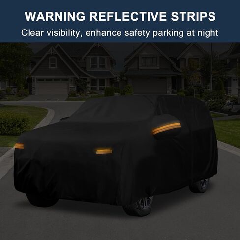X AUTOHAUX Car Cover Outdoor Waterproof Sun Rain Snow Hail Protection with Left Side Door Zipper 210D-PU for Lexus TX in Saudi Arabia
